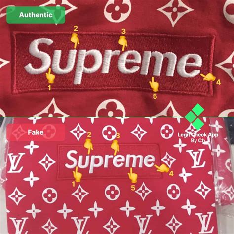 false supreme x Louis Vuitton